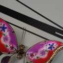 Juegoal Set of 4 Butterfly Garden Stake Decor, 32" Metal Colorful Butterflies Stakes, Yard Art Ornaments for Mom, Mothers Day Ideal Gifts, Outdoor Lawn Porch Pathway Patio Plant Pot Flower Bed