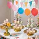 Gold Cake Stands Set, 5pcs Metal Tiered Cupcake Diaplay Stand Serving Platter for Dessert Table, Dessert Candy Fruit Tray for Wedding Baby Shower Birthday Party