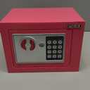 Jssmst Small Safe Box for Money - 0.23CF Mini Safe with Electronic Keypad, Lockable Box for Home Security and Personal Storage, 9.06 x 6.69 x 6.69 inch, Pink