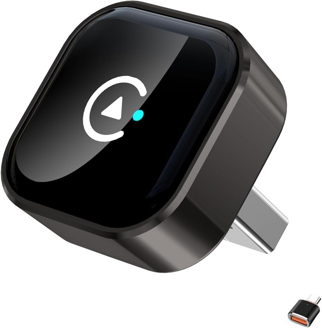 Wireless CarPlay/Android Auto Adapter, 2-in-1 USB-C/A Carplay Adapter | Convert Wired to Wireless; Plug and Play