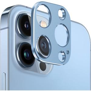 Camera Lens Protector Bumper for iPhone 13 Pro Max/iPhone 13 Pro,No Glass Flat Design, Blue