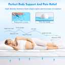 Dual Layer 5 Inch King Size Memory Foam Mattress Topper, 3 Inch Quilted Top Mattress Pad Cover and 2 Inch Cooling Gel Foam, Medium Firm for Back Support Pain Relief