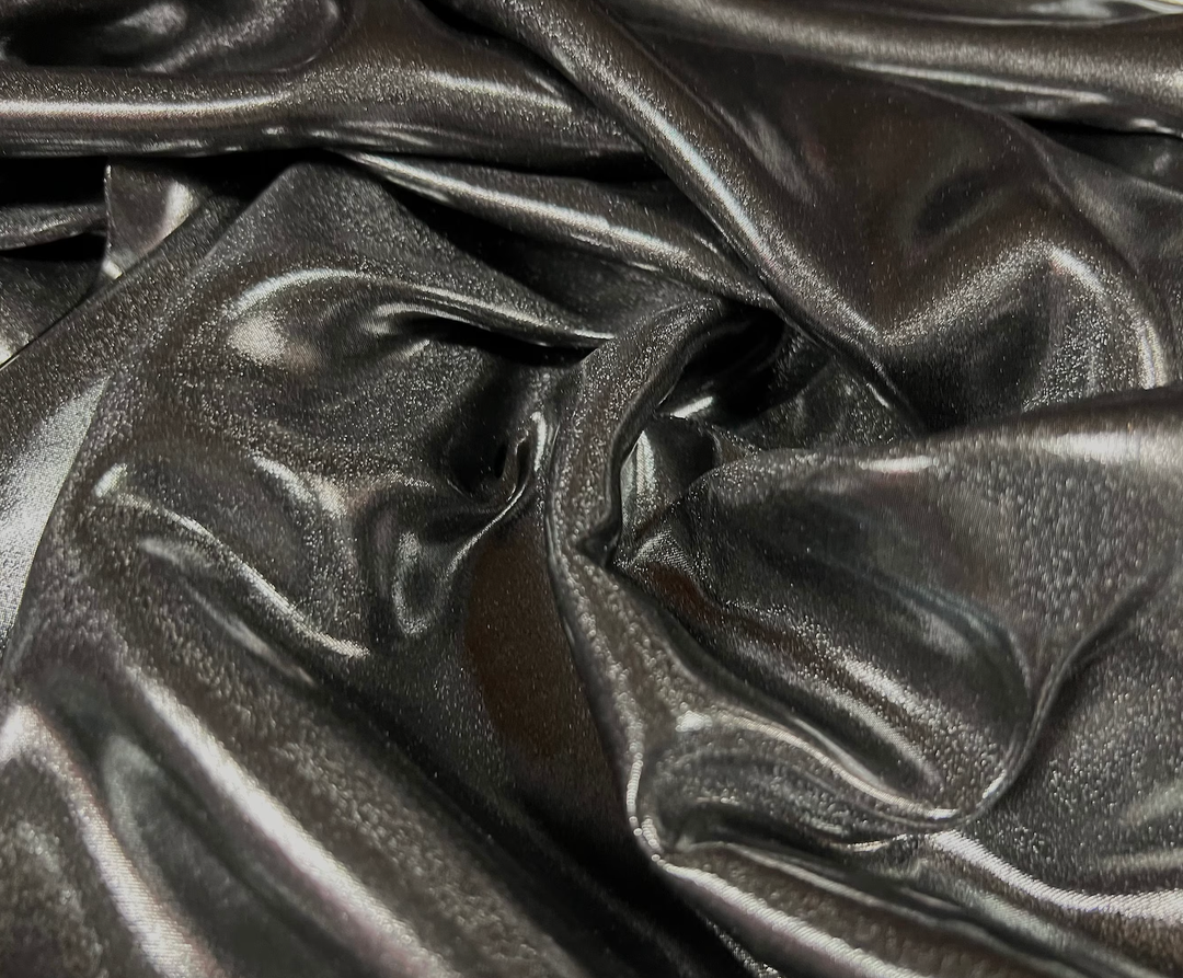 Fabric For Sari Metallic Sparkle Fabric Dark Silver