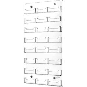 24 Pockets Business Card Holder Wall Mount Acrylic Business Card Holder