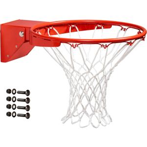Goalrilla Heavy-Weight Pro-Style Breakaway Basketball Flex Rim with All-Weather Nylon Net and Powder-Coated Rim and Stainless Steel