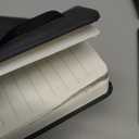 4 Pack Pocket Notebook Small Notebook, 3" x 4.4" Journal Notebook Hardcover with Thick Lined Paper, 200 Pages Leather Cover Mini Journal Notepad (Black)