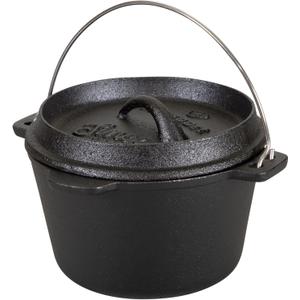 Stansport 1 QT Pre-Seasoned Cast Iron Dutch Oven Flat Bottom