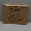 Kitsure Dish Drying Rack for Kitchen Counter, Stainless Steel Sink Organization and Storage Essentials with Cutlery Holder, Home and Appartment Decor, 12.2''W x 15.7''~23''L, Black