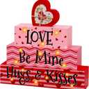 Valentine’s Day Decorations Wooden Sign with LED Lights, Light Up Be Mine Valentines Table Sign for Valentines Decor, Romantic Valentine Gifts for Her, Valentine Table Centerpiece for Home Mantel Shelf Decor