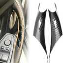 2PCS Front Interior Inner Inside car Door Pull Handle Grab Cover Fit for BMW 3 Series 320i/328i/330i/335i/F30/F31/F34 2012-2018 and 4 Series 428i/435i/F32/F36 2012-2018 Carbon Fiber Color