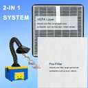 Replacement Air Filter Compatible with KINGSOM K-SOON1 Solder Fume Extractor, 2 HEPA + 5 Pre-filter Combo