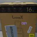 LUGGEX Underseat Carry On Luggage with Wheels, UDK Stylish Lightweight Under Seat Luggage, Soft Sided Personal Item Suitcase for Short Trip (UX-Core, Black, 16 Inch)