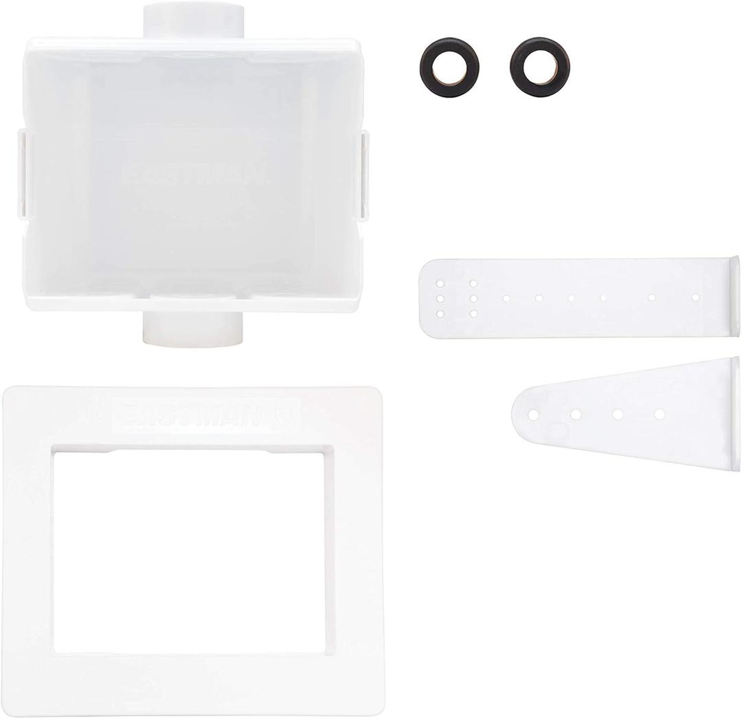 Eastman 1/2 Inch Universal Center Drain Washing Machine Outlet Box, No Valve, 60256