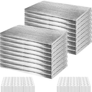 16P Garage Door Insulation Kit Panels 3MM 16x8FT for Double Garage Door, Pre-Cut Bubble Reflective Aluminum Foil Sheet 120 Tape, DIY Install Temperature Control Block Summer Heat & Winter Cold(24x48)