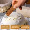 Bread Scoring Tool, suitable for scoring sourdough bread at home, equipped with 10 blade blades (retro color)