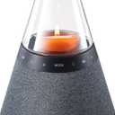 BLUEMAN Bluetooth Speakers Wireless for Home, Candle Holders,White Noise Sounds, TWS Pairing, Real Clear Glass Cover, Decorative Speakers,Designer Artistic Speaker, Grey Green