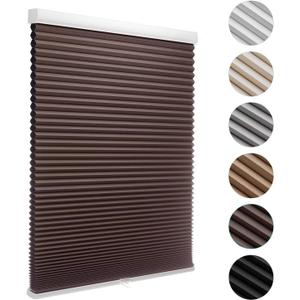 MYshade Cordless Blackout Cellular Shades for Windows, Honeycomb Window Shades with Thermal Insulation, Child & Pet Safe Room Darkening Shade, Easy Install, 26" W x 36" H, Taupe