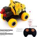 Tipmant Cute RC Car Remote Control Vehicle Toys Realistic Animal Kids Birthday Gifts (Yellow Tiger)