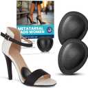 JUMPOW Ball of Foot Cushion - 2 Pairs, 1/ 3” Thick Metatarsal Pads Women, Strong Adhesive Forefoot Pads, Ball of Foot Cushions for Women Men Metatarsalgia, Neuroma, Plantar Fasciitis Relief