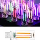 USB Retro Car Lamp, Touch-Control Portable LED Car Ambient Light, USB Powered Night Lights, Suitable for Bedroom, Camping, Holiday Decorations. (Red Light)