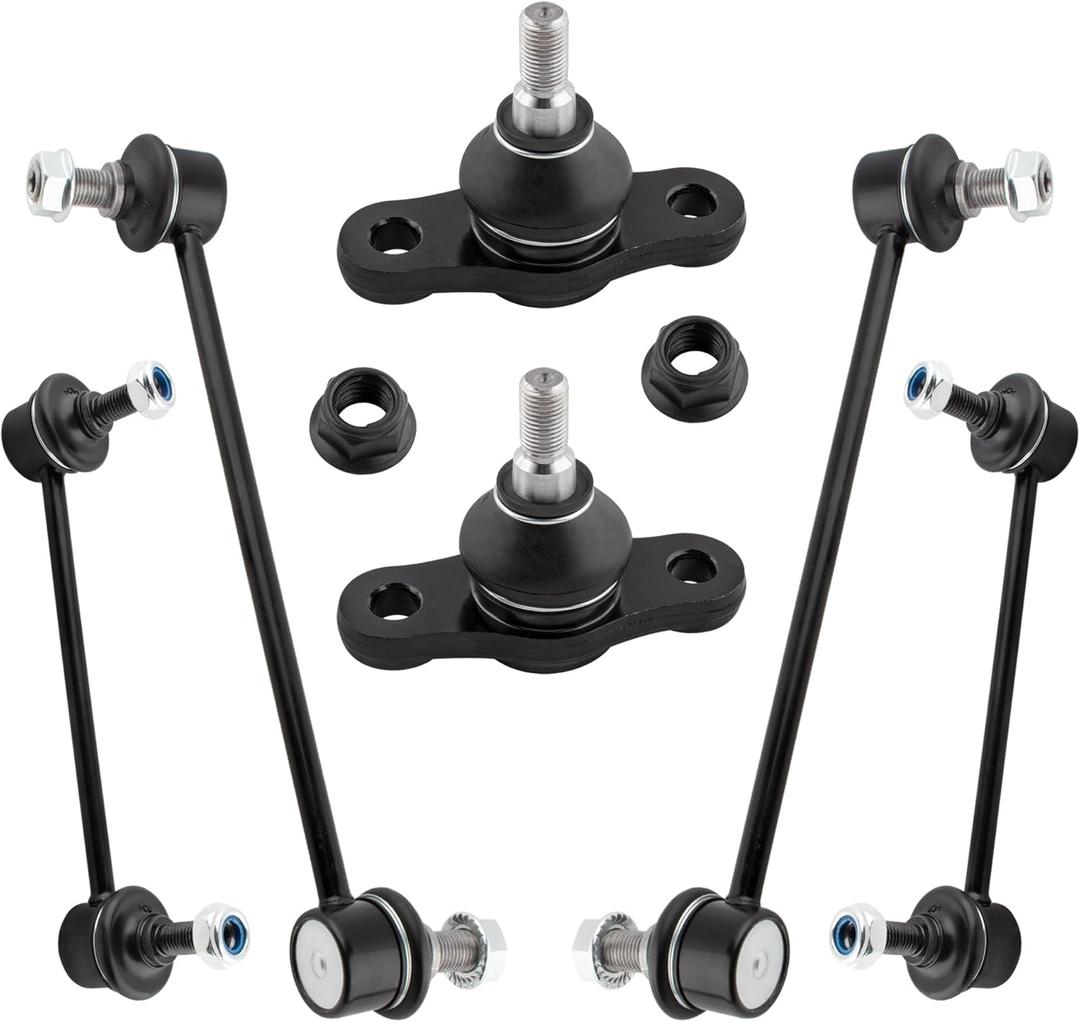 BOXI 6pcs Front & Rear Sway Bars Ball Joints Kit Fit for Hyundai Elantra 2011-2012 2.0L / for Hyundai Elantra 2009-2010 | K500074 K750032 K750102