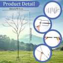 6 ft Bottle Tree for Yard Garden Metal Black Decorative Wine Bottle Tree Stand for Outside Outdoor Lawn Patio Yard Garden Decorations