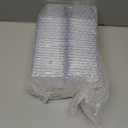 50Pack 8oz Plastic Dessert Cups with Spoons, Clear Mini Square Parfait Yogurt Cups, Appetizer Pudding Shooter Fruit Trifle Ice Cream Mousse Cup for Party (8 oz)