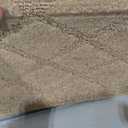 Bullnose Stair Treads Non Slip 9.5" x 32", 14 Pcs Carpet Stair Treads for Wooden Steps Indoor with Edge Protection, Reusable Peel and Stick TPU Backing Stair Runner Rugs - Lattice Pattern Beige