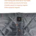 Thermal Door Curtain Fits Doors Size 34"x82"，Curtain Size 37"x84", Magnetic Insulated Curtain Center Open, Visible Panels,Keep Warm in Winter Cool in Summer,Diamond Pattern,Gray