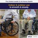 Drive Medical Blue Streak Lightweight Wheelchair - Portable Folding Mobility Aid - Swing-Away Footrests - Desk Arms - Durable Steel Frame - Easy Transport & Storage - 16-Inch Seat