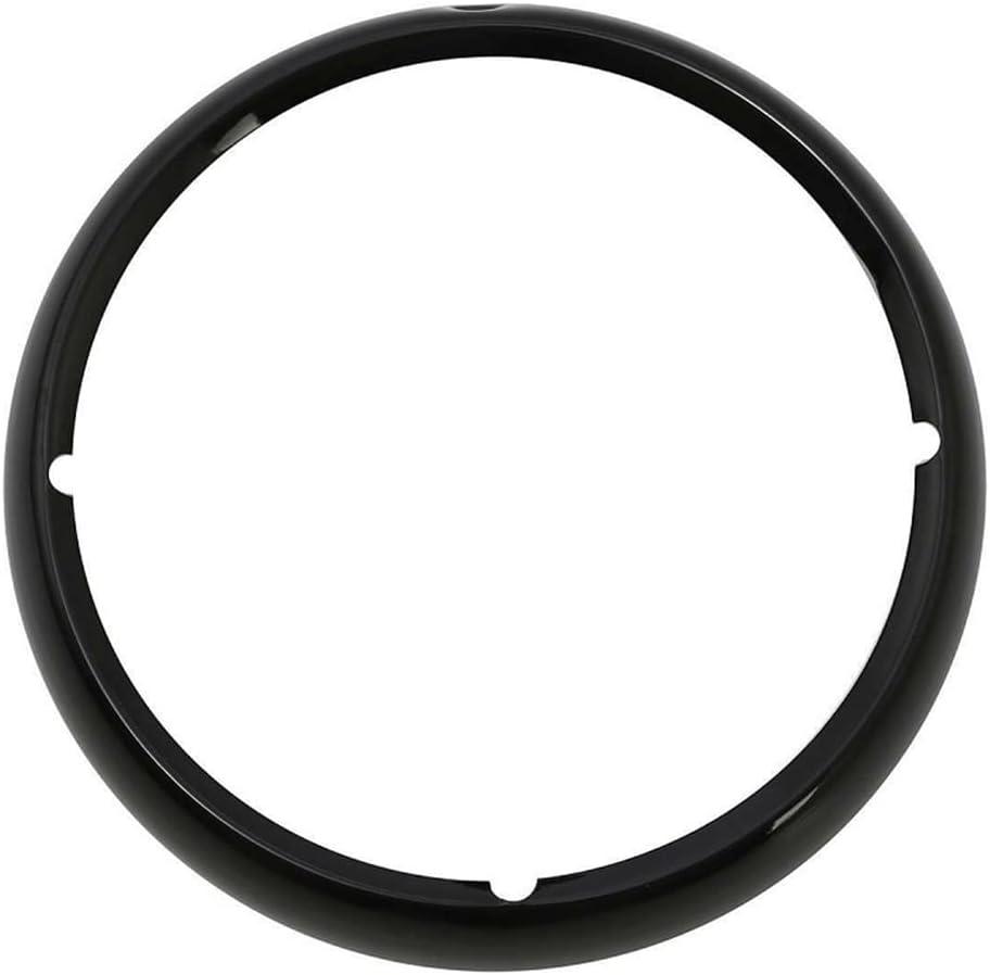 Motorcycle Headlight Assembly Black Chrome Headlight Lamp Trim Ring Cover 7 Inch Headlight Trim Ring Compatible with Harley Davidson Touring Road King Electra Glide Street Glide and Tri Glide