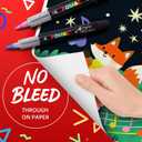 POMAC Acrylic Paint Markers Pens Brush Tip, 24 Assorted Colors Drawing Liquid Paint Marker Waterproof, Water-Based Acrylic Markers for Fabric, Canvas, Rock, Glass, Wood, DIY Crafts and Art Supplies