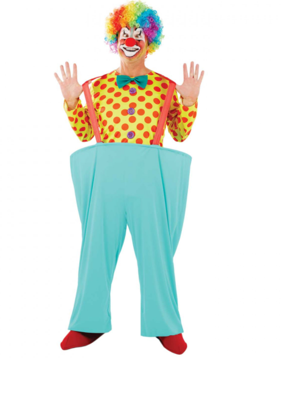 Mens Clown Costume - Adult Clown Fancy Dress Outfit for Circus Parties and Halloween Celebrations,Size M