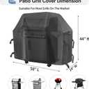 OutdoorLines Waterproof Heavy Duty BBQ Grill Cover - Universal Barbecue Grill Covers UV Resistant Barbeque Gas Grill Cover for Outdoor Universal Grills, 58L x 24W x 44H Inch, Black