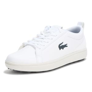 Lacoste Women's G Elite Sneaker, White/Dark Grey, 9.5