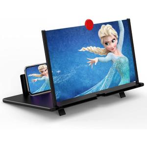 18 Inch Screen Magnifier for Cell Phone  3D HD Magnifing Screen Enlarger Projector for Movies Videos and Gaming  Foldable Phone Stand Holder with Screen AmplifierCompatible with All Smartphones