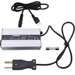 munirater 36V 5A Golf Cart Battery Charger Crow Foot 2 Prong Plug Replacement for Club Car DS TXT