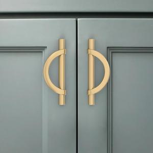 Amerdeco 10 Pack Champagne Bronze Cabinet Pulls 3.75 Inch(96MM) Hole Centers Kitchen Cabinet Handles Hardware Kitchen Handles for Cabinets Cupboard Handles Drawer Pulls