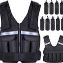 Sportneer Adjustable Weighted Vest Weights: 18 lbs Washable Weight Vest for Walking 16 In 1 Fast Adjust Rucking Vest for Women and Men Home Gym Running Jogging Strength Training Vests