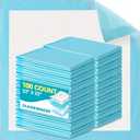 100 Count Super Absorbency Puppy Pads 22"x 22", Leakproof Quick Drying Dog Training Pee Pads, Puppy Pee Pads, Disposable Underpads Changing Pads for Baby, Puppy and Adults (Blue)