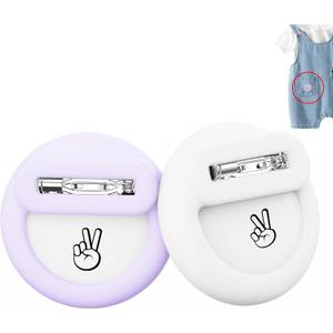 for Air Tag Holder for Kids (2 Pack), Hidden GPS Tracker Case with Invisible Pin for Airtag, Silicone Protective Cover for Toddlers, Children, Elderly, Cloth, Pants, Shoe, Backpack(White+Purple)