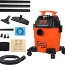 BLACK+DECKER Shop Vacuum Wet and Dry, 4 Gallon 3-in-1 Portable Shop Vac with Accessories, Workshop, Garage, Home and Car Vacuum Cleaner, 3 HP(BDXV18301P-4A)