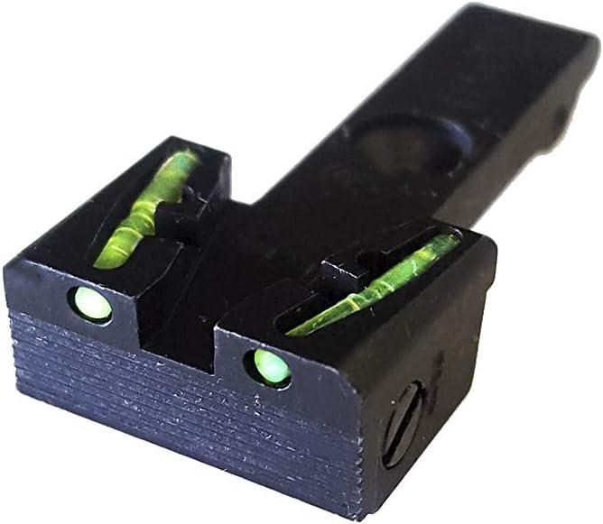 HIVIZ Adjustable Fiber Optic Rear Sight w/LightPipes for Ruger, Smith & Wesson and Glock