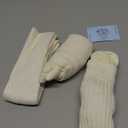 Womens Slouch Scrunch Socks Retro Knee High Soft Stack Chunky Cozy Boot Socks For Women Size 6-11 (3 Pairs Beige)