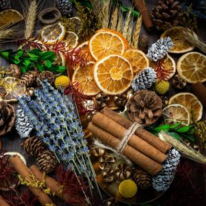 DIY Dried Flowers Kit with Lavender, Pinecone, Scented Orange Slices, Lemon Slices, Cinnamon Sticks for Home Decor, Aroma Diffuser,Christmas Decoration, DIY Crafts Holiday Decor
