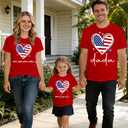 TIEEI 4th of July Shirts American Flag Kids T-Shirt Patriotic Tee Tops (Red)