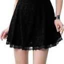 Women's Lace Slip Dress Sexy Black Mini Dress Sleeveless Bodycon Camisole for Party Date (XX-Large)