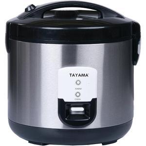 Tayama 20-Cup Stainless Steel Automatic Rice Cooker & Food Steamer, Black