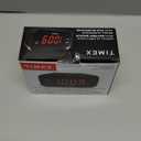 Timex Alarm Clock with Large Display, Digital Alarm Clock for Bedroom Includes 120V Universal Power Adapter (T121B - Black)