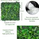 ODTORY Artificial Greenery Wall Panels: 20''x 20'' 8P UV-Anti Faux Greennery Grass Wall Privacy Backdrop Fence Screen for Garden Fence Covering Privacy, Outdoor Indoor Home Decor